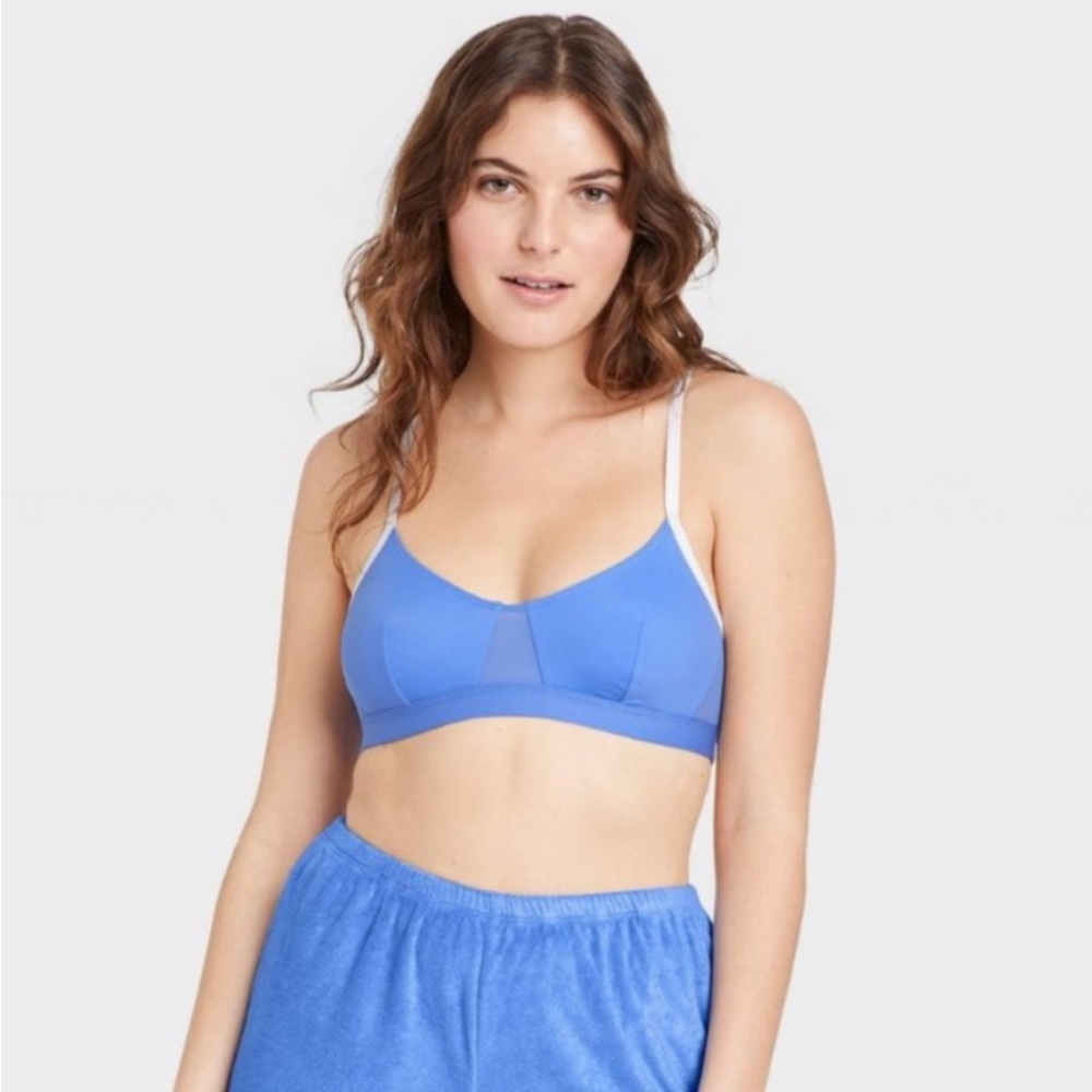 Women's Mesh Bralette - Colsie™ Blue